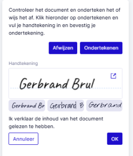 Document ondertekenen
