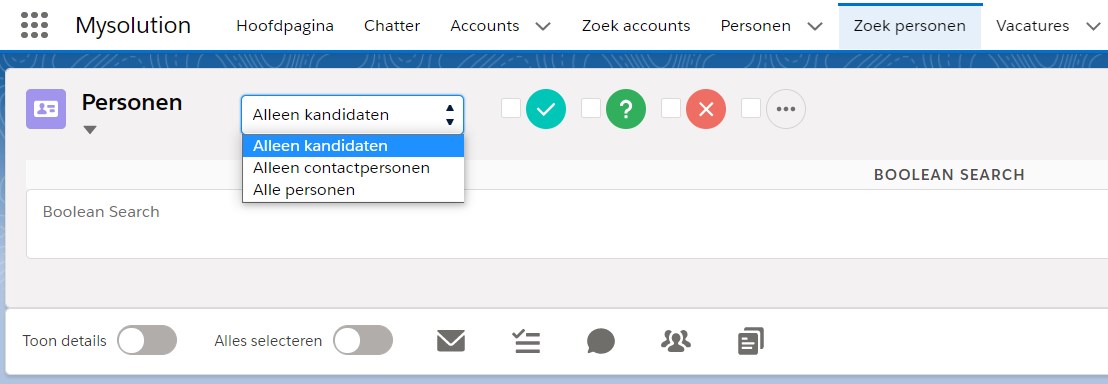 Zoek personen met boolean search