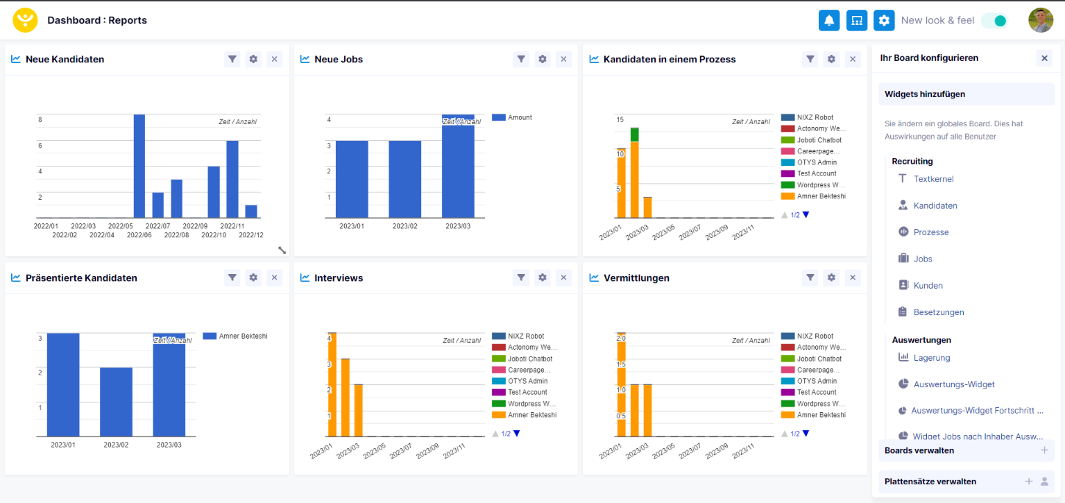 OTYS Go - Dashboard